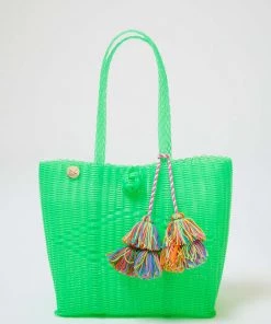 Terez Las Guanacas Clasp Tote In Neon Green New Arrivals