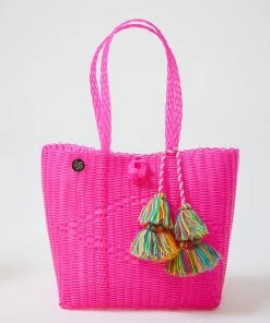 Terez Las Guanacas Clasp Tote In Fuchsia Accessories