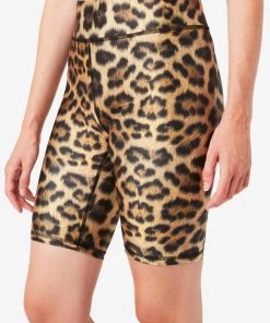 Terez Leopard Goals Hi-Shine Bike Shorts