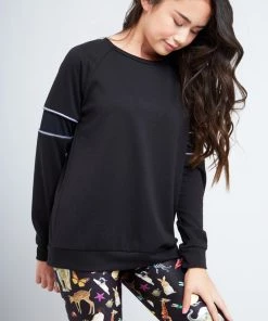 Terez Girls Mesh French Terry Sweatshirt