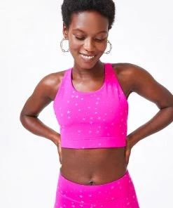 Terez Pink Mini Star Sports Bra