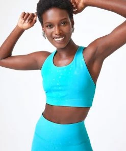 Terez Aqua Blue Mini Star Sports Bra