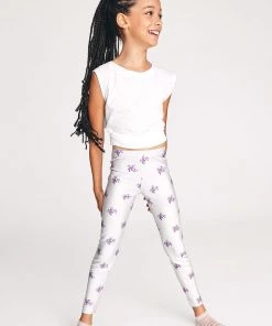 Terez X Black Iris Girls Violet Forget Me Not Leggings