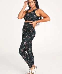 Terez X Black Iris Wild Flowers TLC Leggings Florals