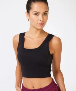 Terez Jet Black TLC Crop Top