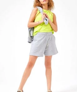 Terez Heathered Gray Sweatshort Bottoms