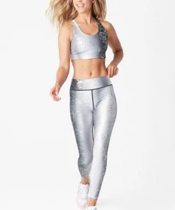 Terez Silver Haze Foil Balayage Hi-Shine Leggings