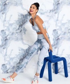 Terez Best Sellers Natural Marble DuoKnit Leggings