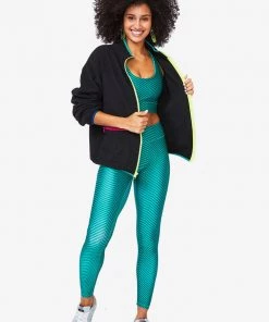 Terez New Yorker Black BundleUp Fleece Jacket