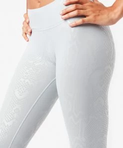 Terez Dove Gray Snakeskin Foil UpLift Leggings