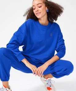 Terez X NY Forever Electric Blue Crew