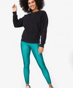 Terez Bras & Tops New Yorker Black BundleUp Fleece Pullover