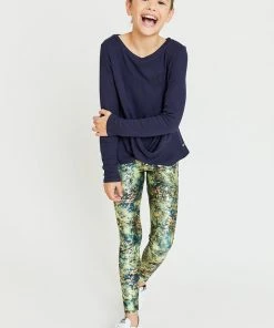 Terez Girls Canopy Gold Haze Foil Balayage Leggings