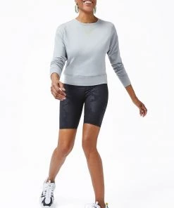 Terez Black Tonal Camo Foil UpLift Bike Shorts