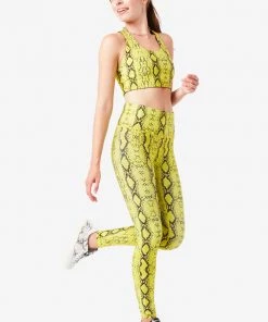 Terez Lime Python DuoKnit Leggings