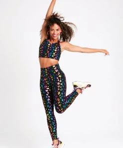 Terez Rainbow Cheetah Foil UpLift Leggings