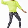Terez Onyx Black Marble Hi-Shine Leggings