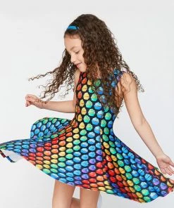 Terez Girls Rainbow Cupcakes Skater Dress