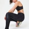 Terez Best Sellers Black Tonal Camo Foil UpLift Leggings