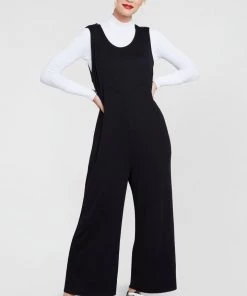 Terez Ribbed Bump Squad Jumpsuit In Black Maternity