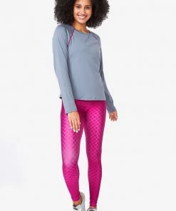 Terez Charcoal WorkIt Long Sleeve Tee Bras & Tops