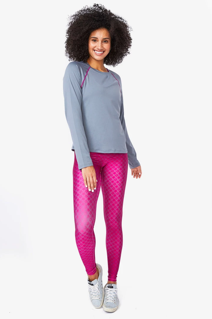 Terez Charcoal WorkIt Long Sleeve Tee Bras & Tops 1 Terez Charcoal WorkIt Long Sleeve Tee Bras & Tops