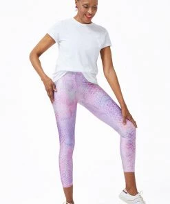 Terez Pink Python Hi-Shine Leggings