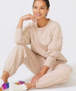 Terez X NY Forever Oat Milk Joggers