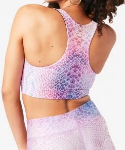 Terez Pink Python Hi-Shine Sports Bra