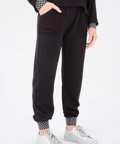 Terez Girls Shimmer Trim Checkmate Jogger In Black