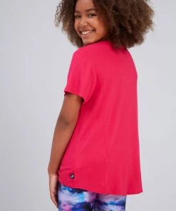 Terez Girls Hot Pink Tie Front Tee