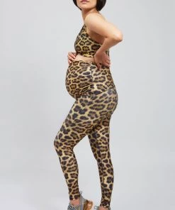 Terez Leopard Goals Bump Squad Hi-Shine Leggings