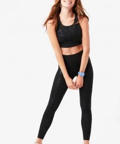 Terez Best Sellers Black Tonal Foil Haze UpLift Leggings 16 Terez Best Sellers Black Tonal Foil Haze UpLift Leggings