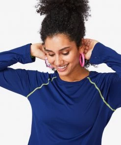 Terez Deep Blue WorkIt Long Sleeve Tee