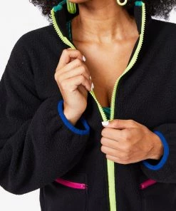 Terez New Yorker Black BundleUp Fleece Jacket