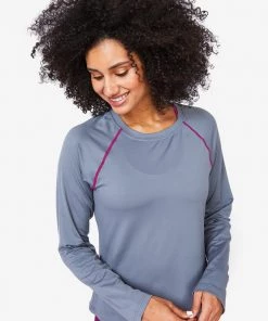 Terez Charcoal WorkIt Long Sleeve Tee Bras & Tops