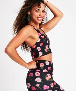 Terez Florals Pink Floral DuoKnit Sports Bra