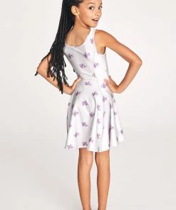 Terez X Black Iris Girls Violet Forget Me Not Skater Dress