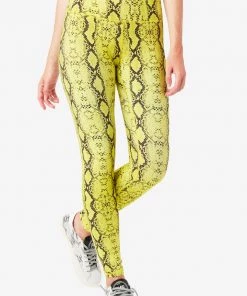 Terez Lime Python DuoKnit Leggings