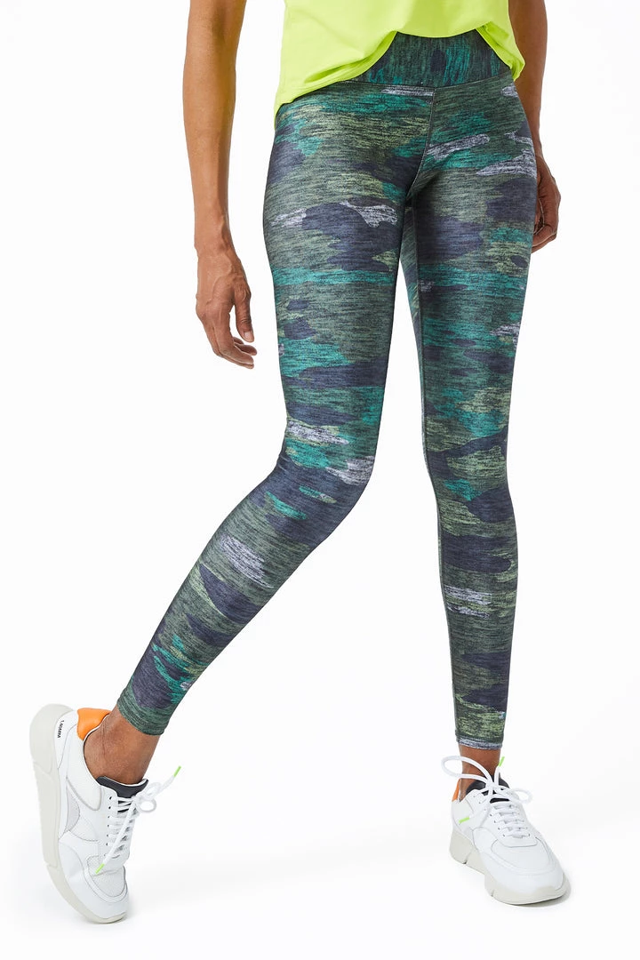 Terez Green Heathered Camo Hi-Shine Leggings 2 Terez Green Heathered Camo Hi-Shine Leggings