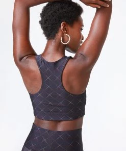 Terez Black Rainbow Seeing Sound Hi-Shine Bra Bras & Tops