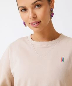 Terez X NY Forever Oat Milk Crew