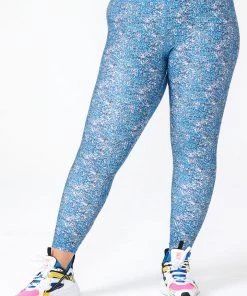 Terez Blue Glitter Hi-Shine Leggings 14 Terez Blue Glitter Hi-Shine Leggings