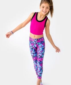 Terez Girls Clements Twins A & L Graffiti Leggings