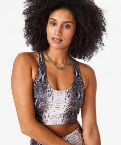 Terez Wild Python Hi-Shine Sports Bra