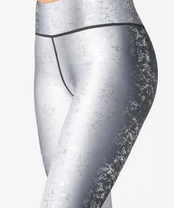 Terez Silver Haze Foil Balayage Hi-Shine Leggings 9 Terez Silver Haze Foil Balayage Hi-Shine Leggings