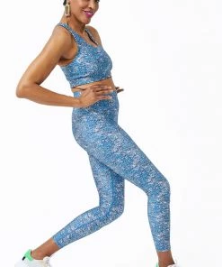 Terez Blue Glitter Hi-Shine Leggings 18 Terez Blue Glitter Hi-Shine Leggings