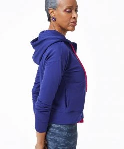 Terez Deep Blue CozyCozy Full Zip Hoodie