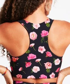 Terez Florals Pink Floral DuoKnit Sports Bra 5 Terez Florals Pink Floral DuoKnit Sports Bra