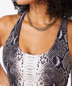 Terez Wild Python Hi-Shine Sports Bra